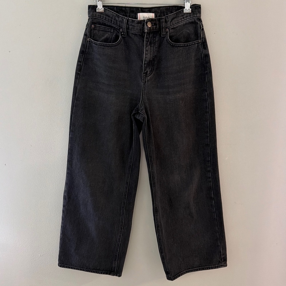 BDG Urban Outfitters High & Wide Jeans Womens 28 Faded Black Cotton Wide Leg